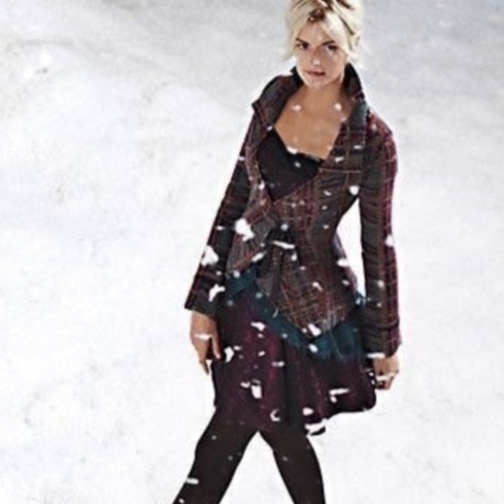 Anthropologie Cascading Tulle Sweater Cardigan